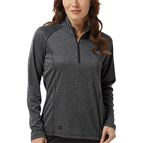 Adidas - Women's Space Dyed Quarter-Zip Pullover: AD-A594