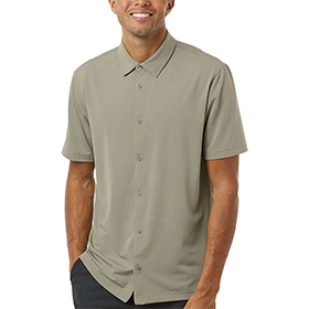 Adidas - Button Down Short Sleeve Shirt: AD-A595