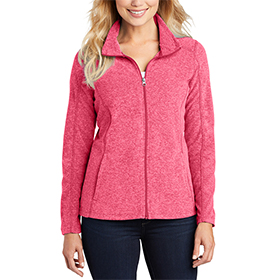 Port Authority Women's Heather Microfleece Full Zip Jacket: PO-L235