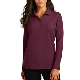 Port Authority Ladies Silk Touch Long Sleeve Polo: PO-L500LS