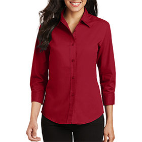 Port Authority  Ladies Three Quarter Sleeve Easy Care Shirt: PO-L612