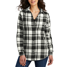 Port Authority Women's Plaid Flannel Tunic: PO-LW668