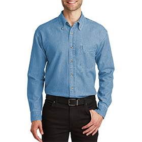 Port Authority Long Sleeve Denim Shirt: PO-S600