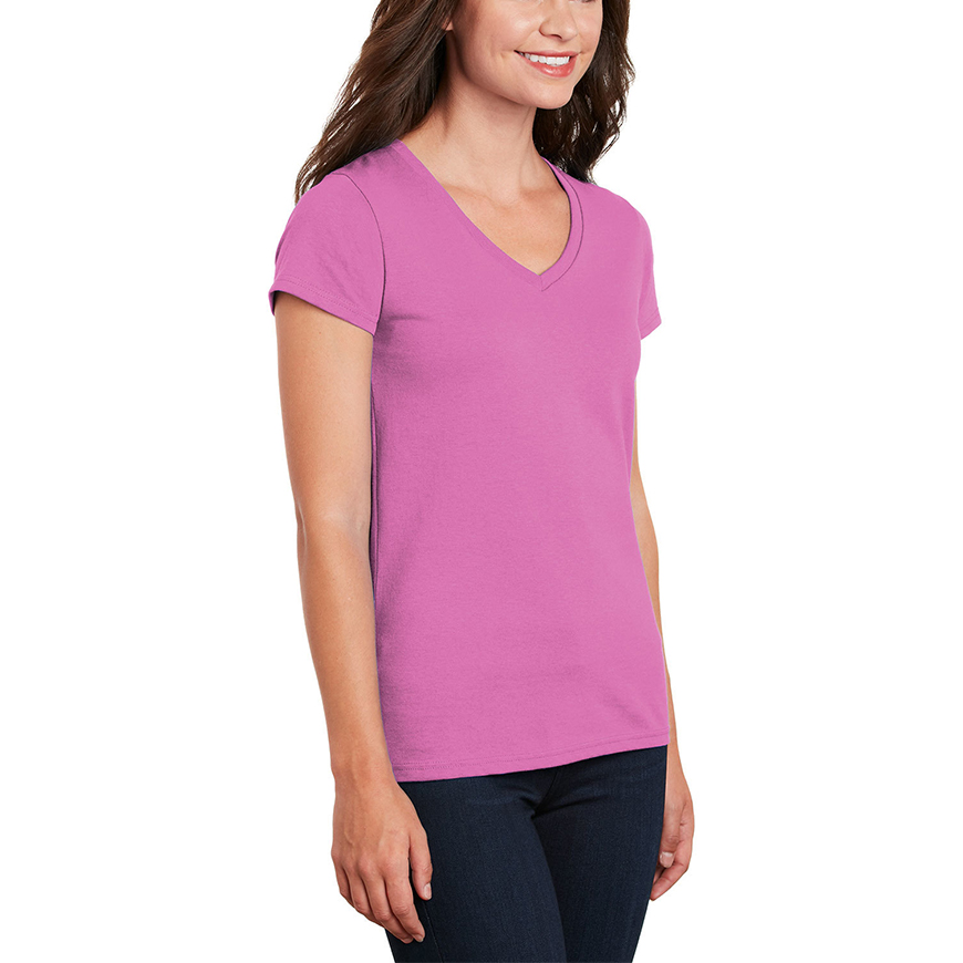 Gildan Ladies Heavy Cotton V neck TShirt: GI-5V00LV3