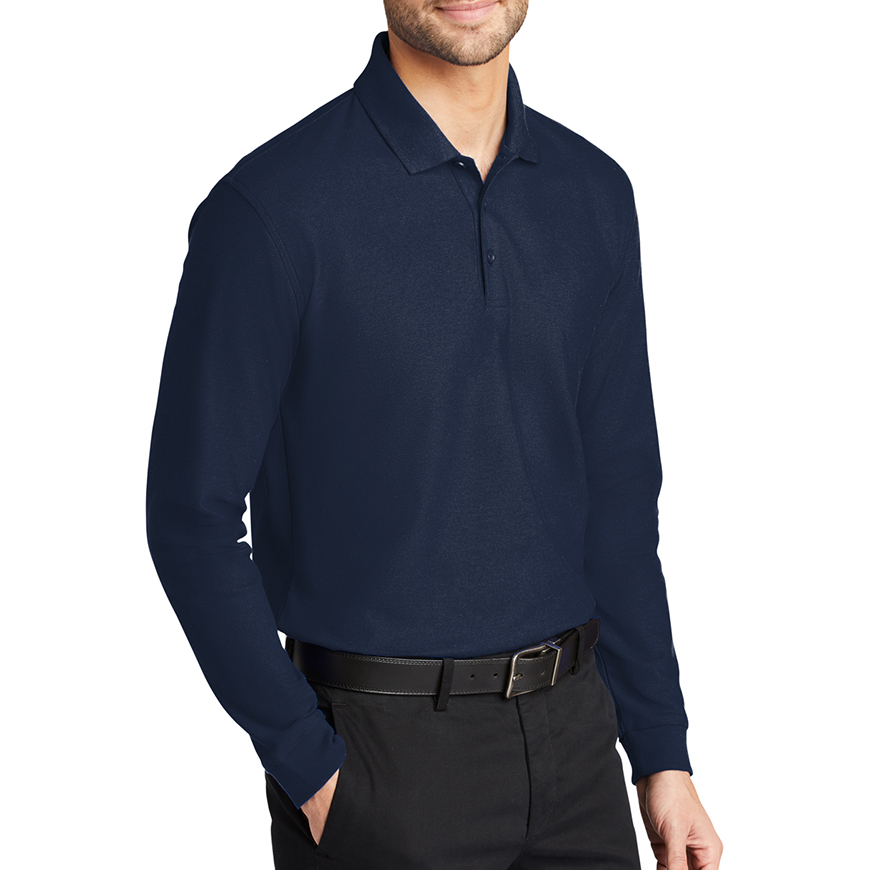 Port Authority Long Sleeve Core Classic Pique Polo: PO-K100LSV3