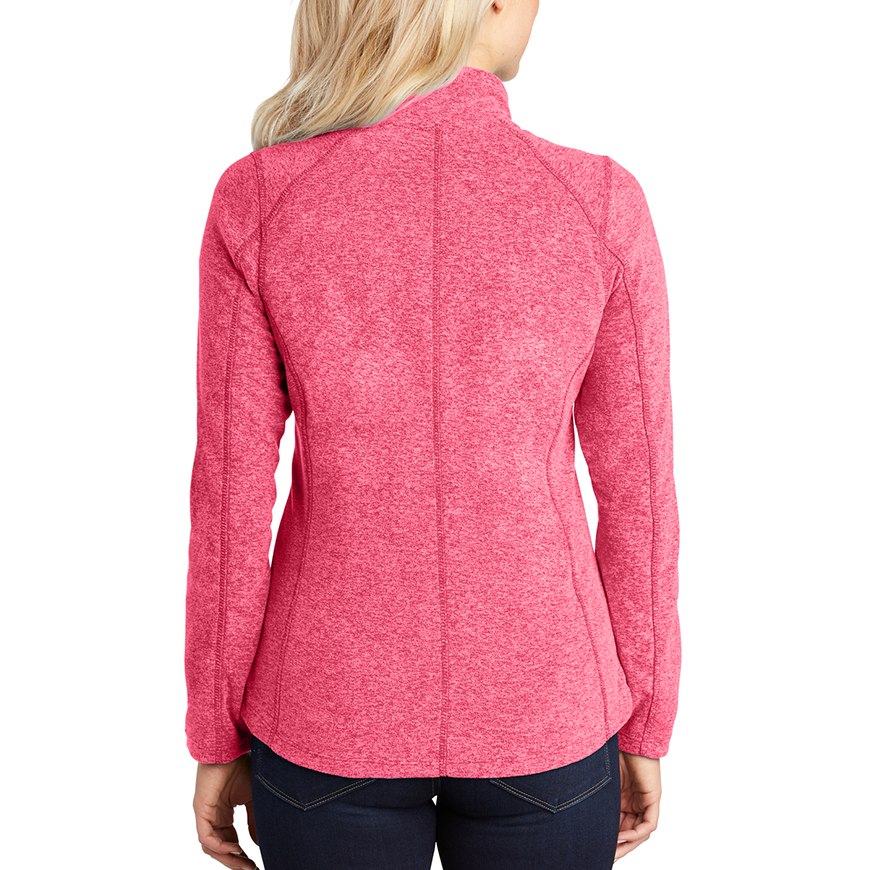 Port Authority Women's Heather Microfleece Full Zip Jacket: PO-L235V3