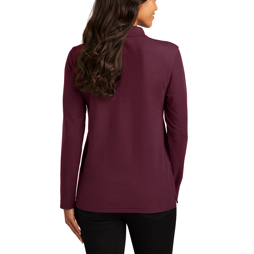 Port Authority Ladies Silk Touch Long Sleeve Polo: PO-L500LSV3