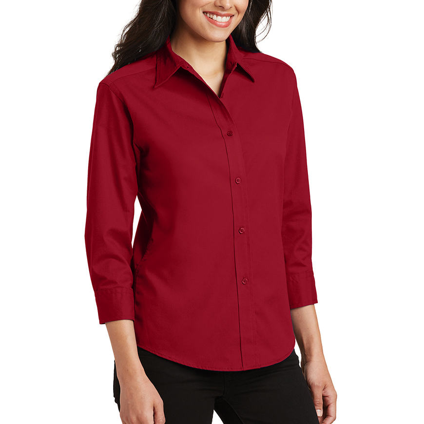 Port Authority  Ladies Three Quarter Sleeve Easy Care Shirt: PO-L612V2