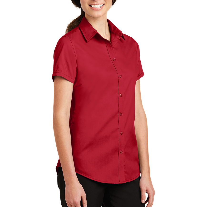 Port Authority Women's Short Sleeve SuperPro Twill Shirt: PO-L664V2