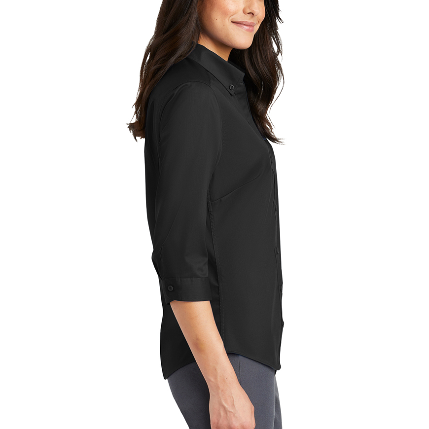 Port Authority Women's Quarter-Sleeve SuperPro Twill Shirt: PO-L665V1