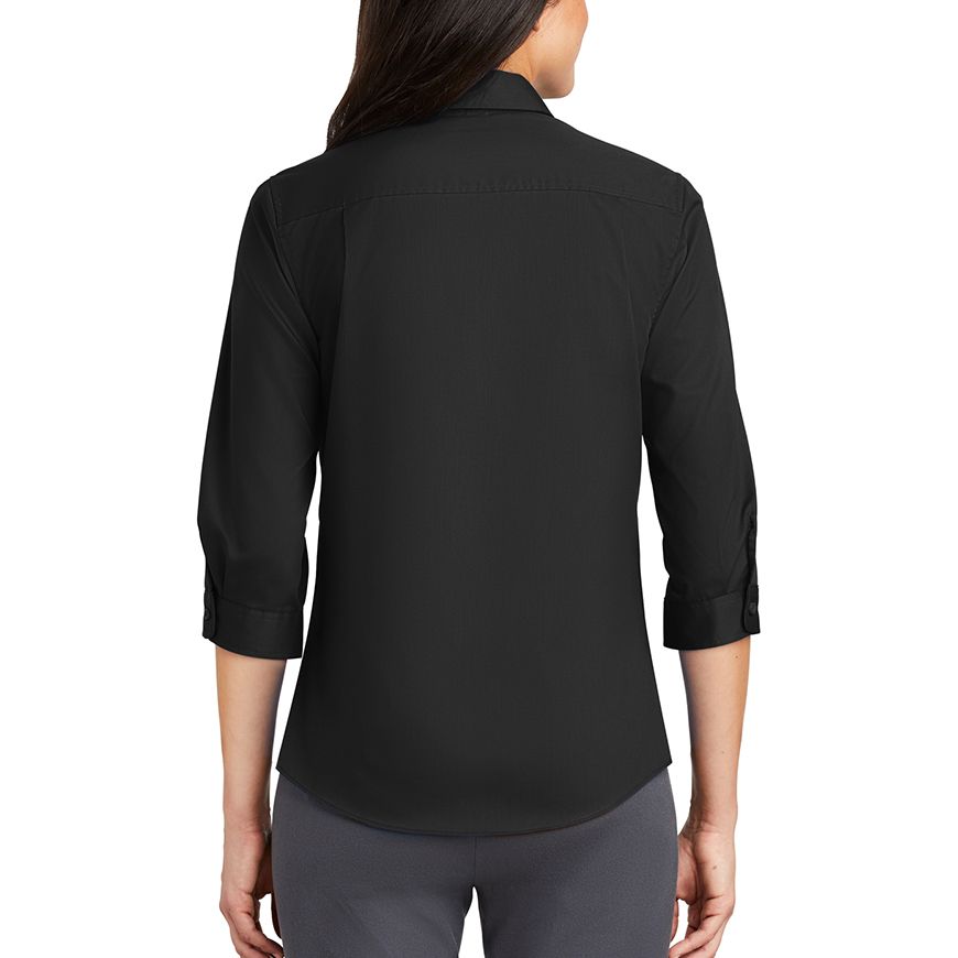 Port Authority Women's Quarter-Sleeve SuperPro Twill Shirt: PO-L665V3