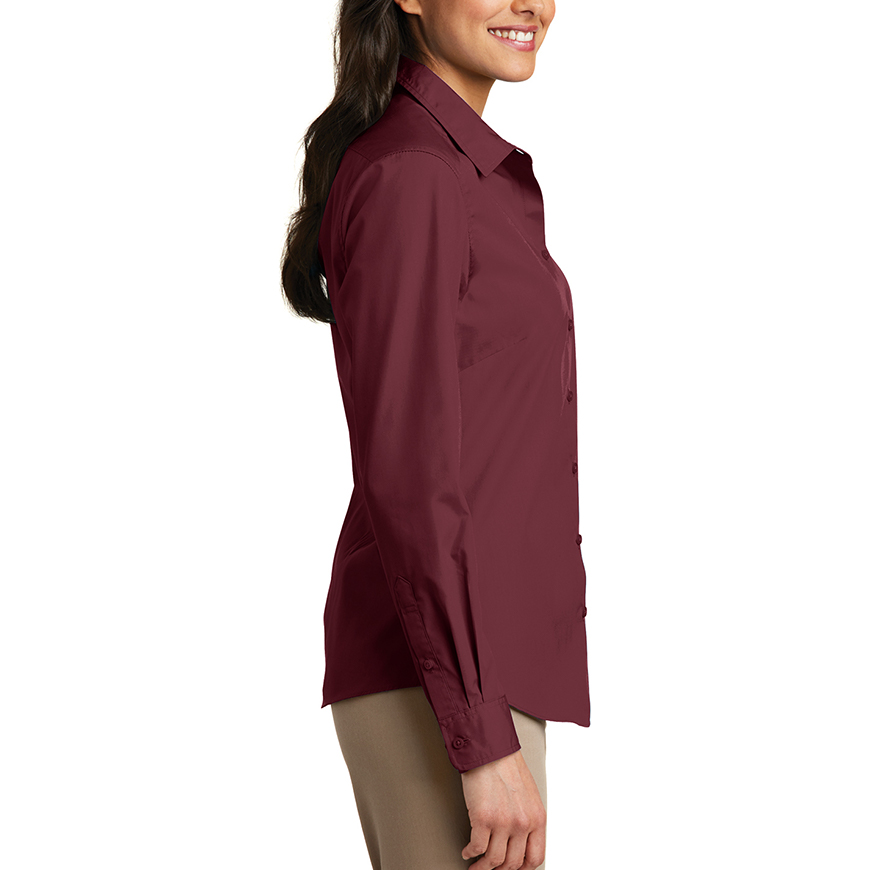 Port Authority Women Long Sleeve Carefree Poplin Shirt: PO-LW100V1