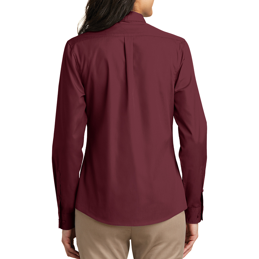 Port Authority Women Long Sleeve Carefree Poplin Shirt: PO-LW100V3