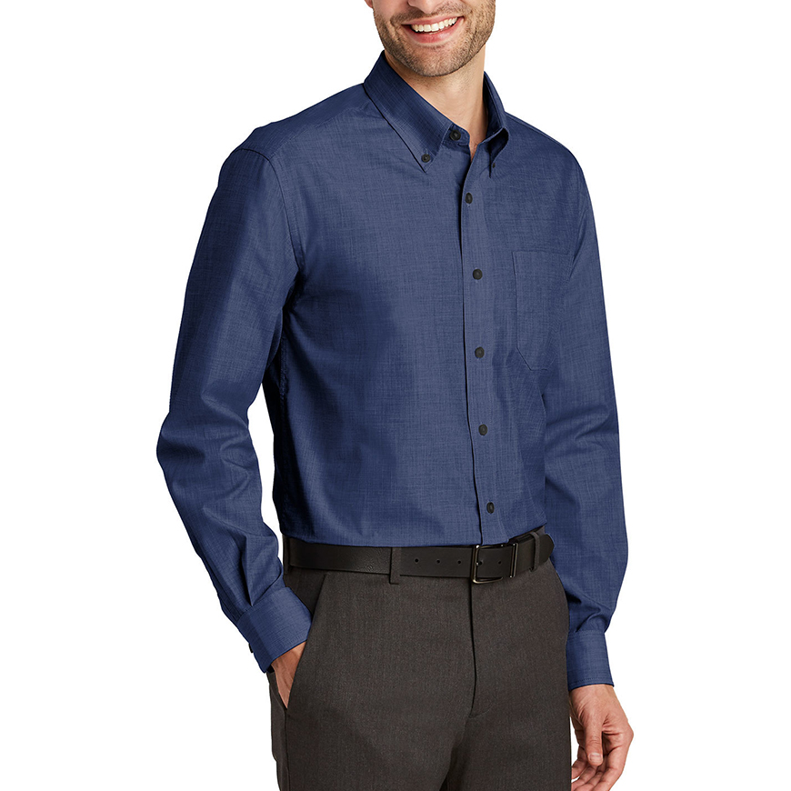 Port Authority Men's Tall Crosshatch Easy Care Shirt: PO-TLS640TV2