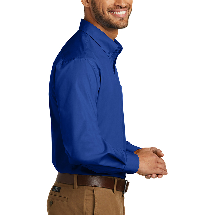 Port Authority Tall Long Sleeve Carefree Poplin Shirt: PO-TW100V1